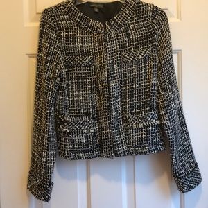 Willi Smith black white small tweed jacket